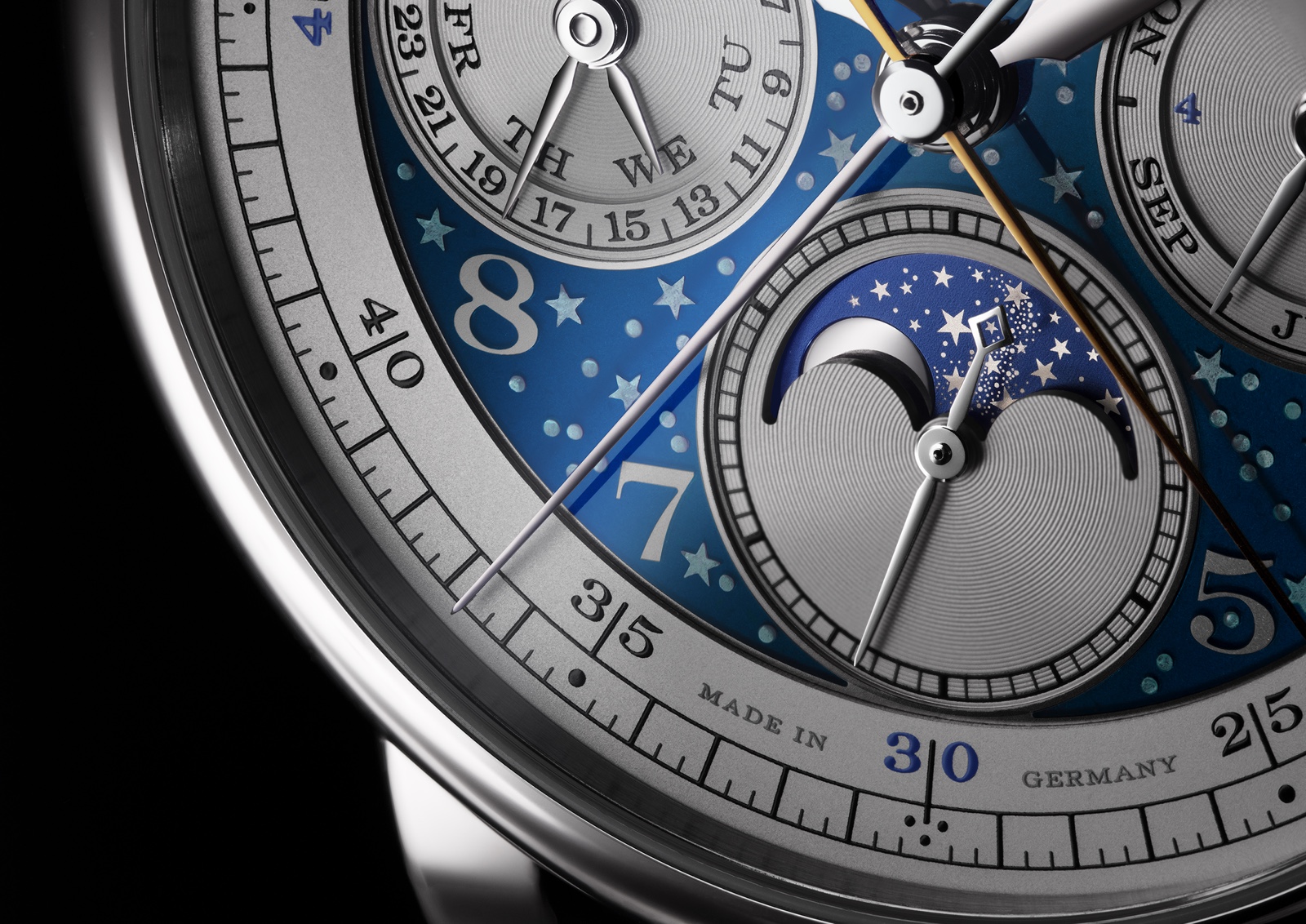 Lange 1815 Rattrapante Perpetual Calendar Detail MoonPhases