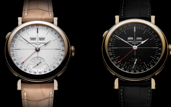 Laurent Ferrier Annual Calendar School Piece Opaline Black & White