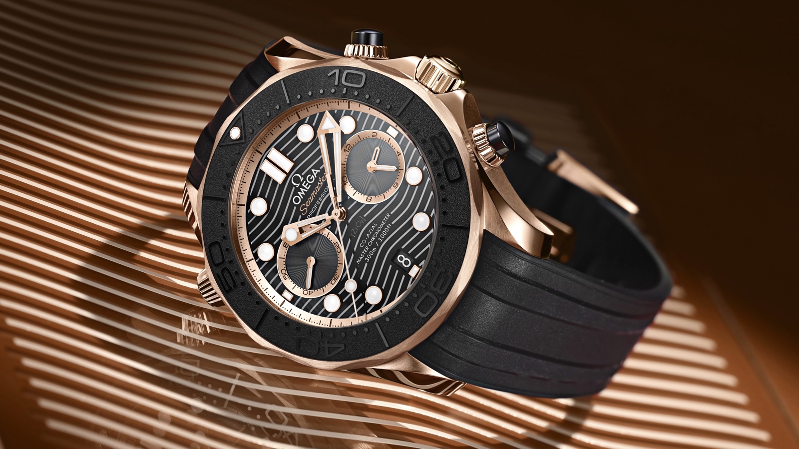 Omega Seamaster Diver 300M Chronograph Sedna Gold