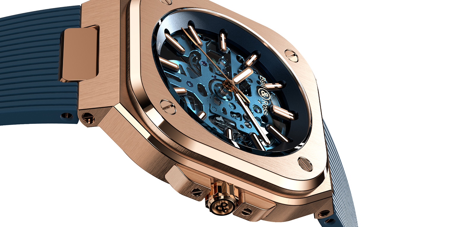 Bell & Ross BR05 Skeleton Gold Blue Only Watch 2019