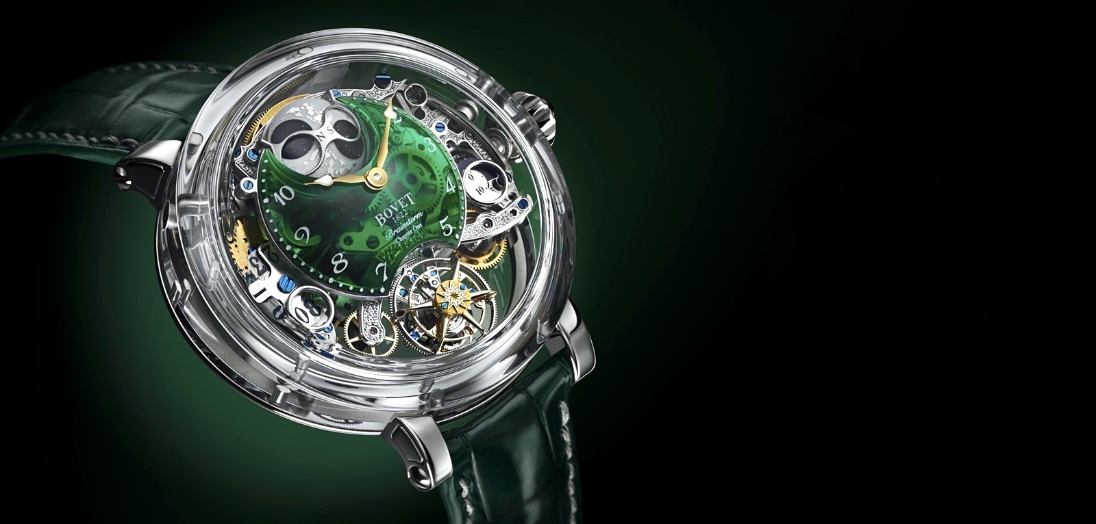 Bovet 1822 Récital 26 Brainstorm Chapter One, ahora con esfera de cuarzo verde.