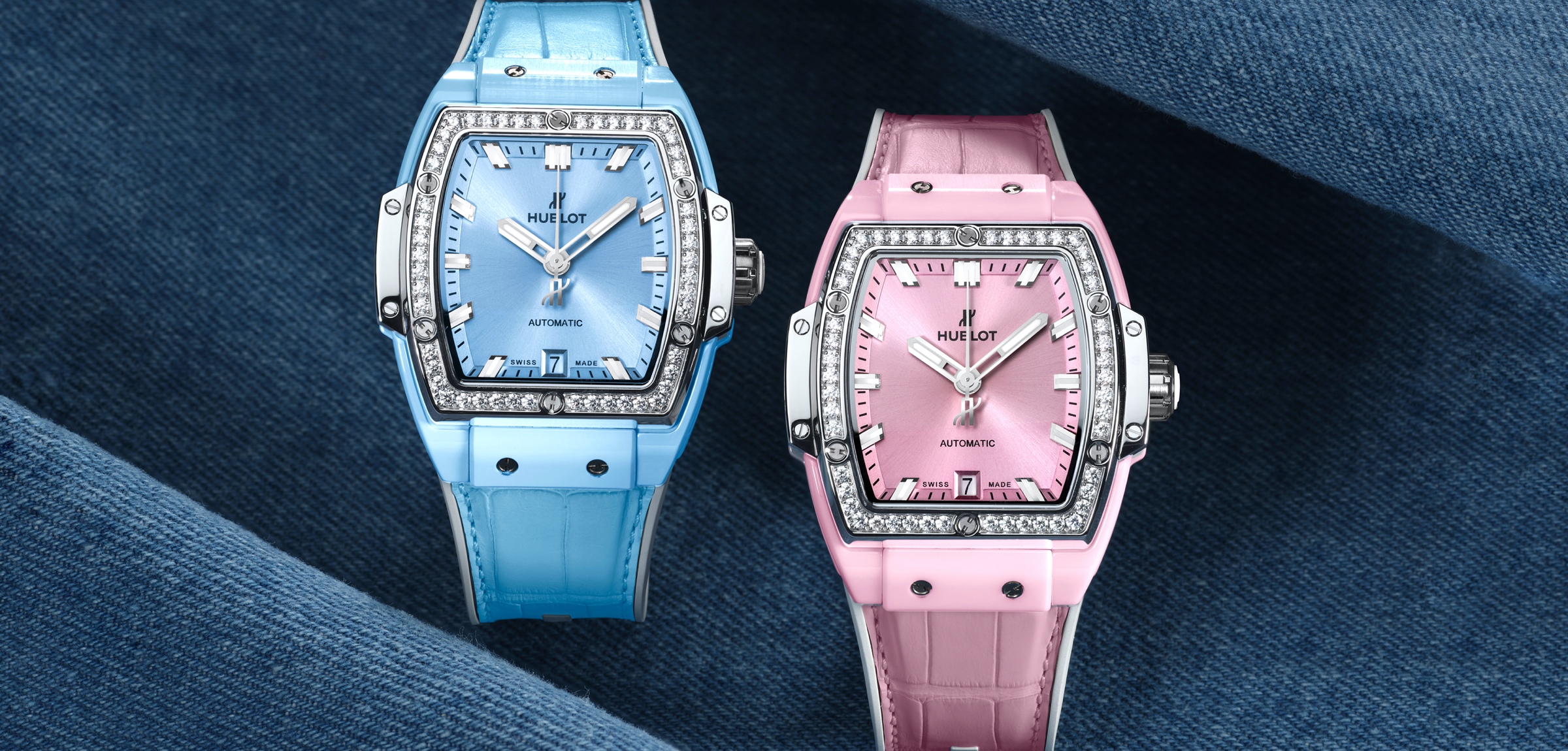 Hublot Spirit of Big Bang Light Blue & Pink Ceramic - Titanium cover