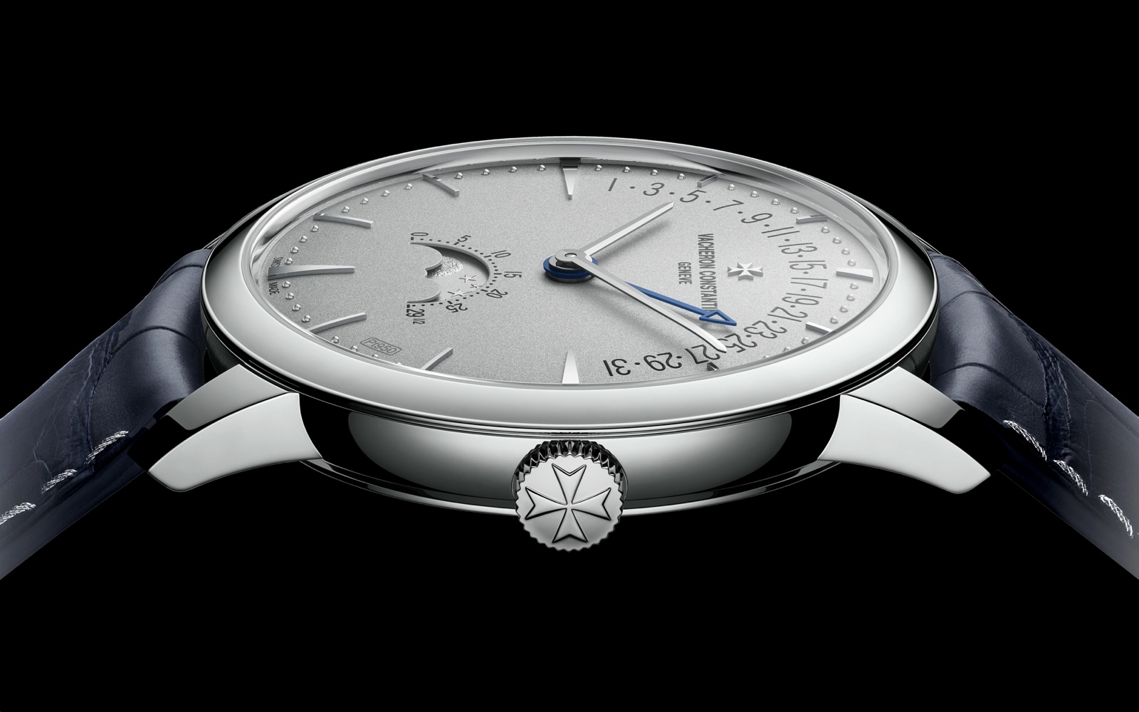 Patrimony moon phase and retrograde date - Collection Excellence Platine