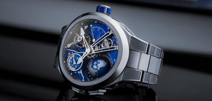 Greubel Forsey GMT Sport, en titanio y azul… ¡y brazalete!