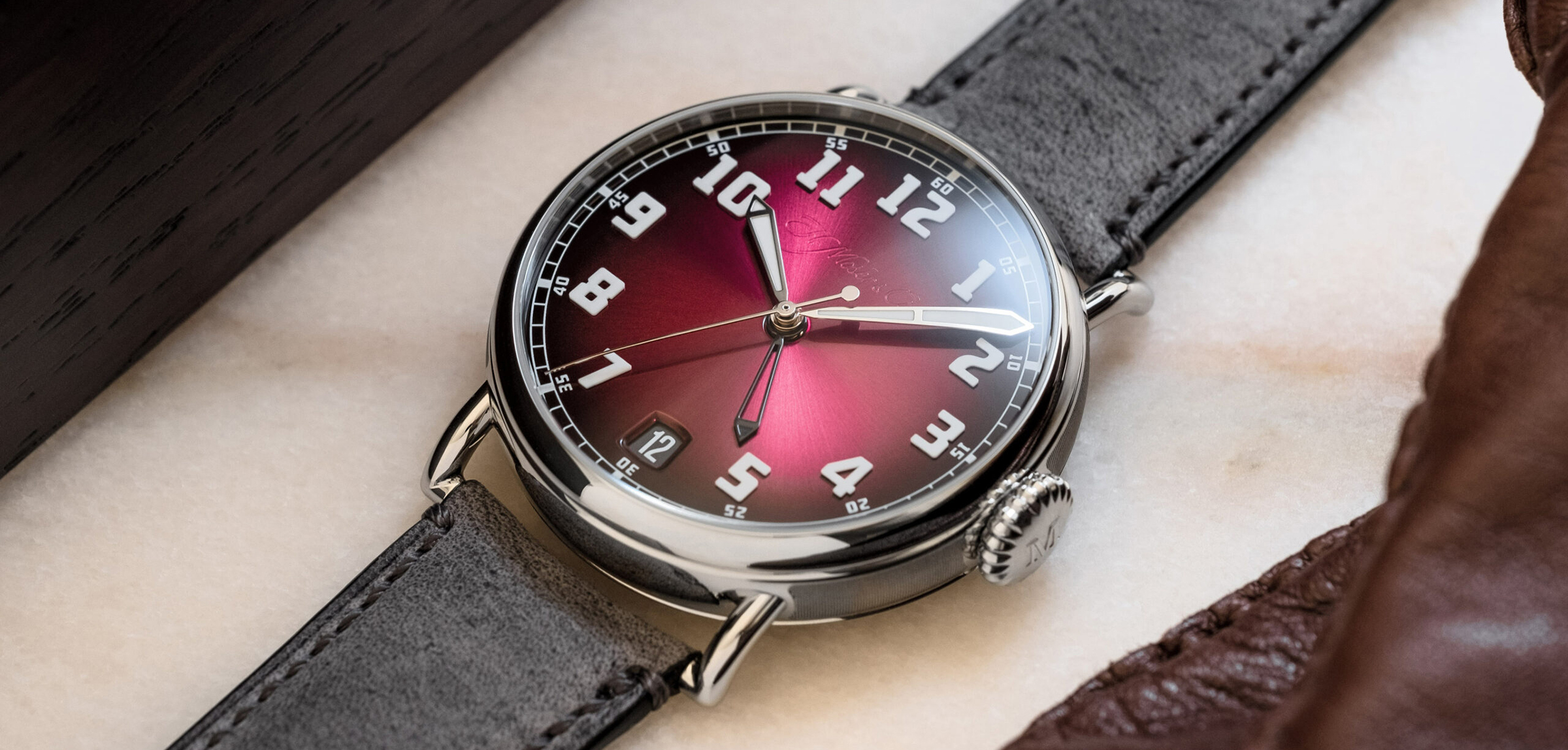 H. Moser & Cie. Heritage Dual Time “Burgundy”
