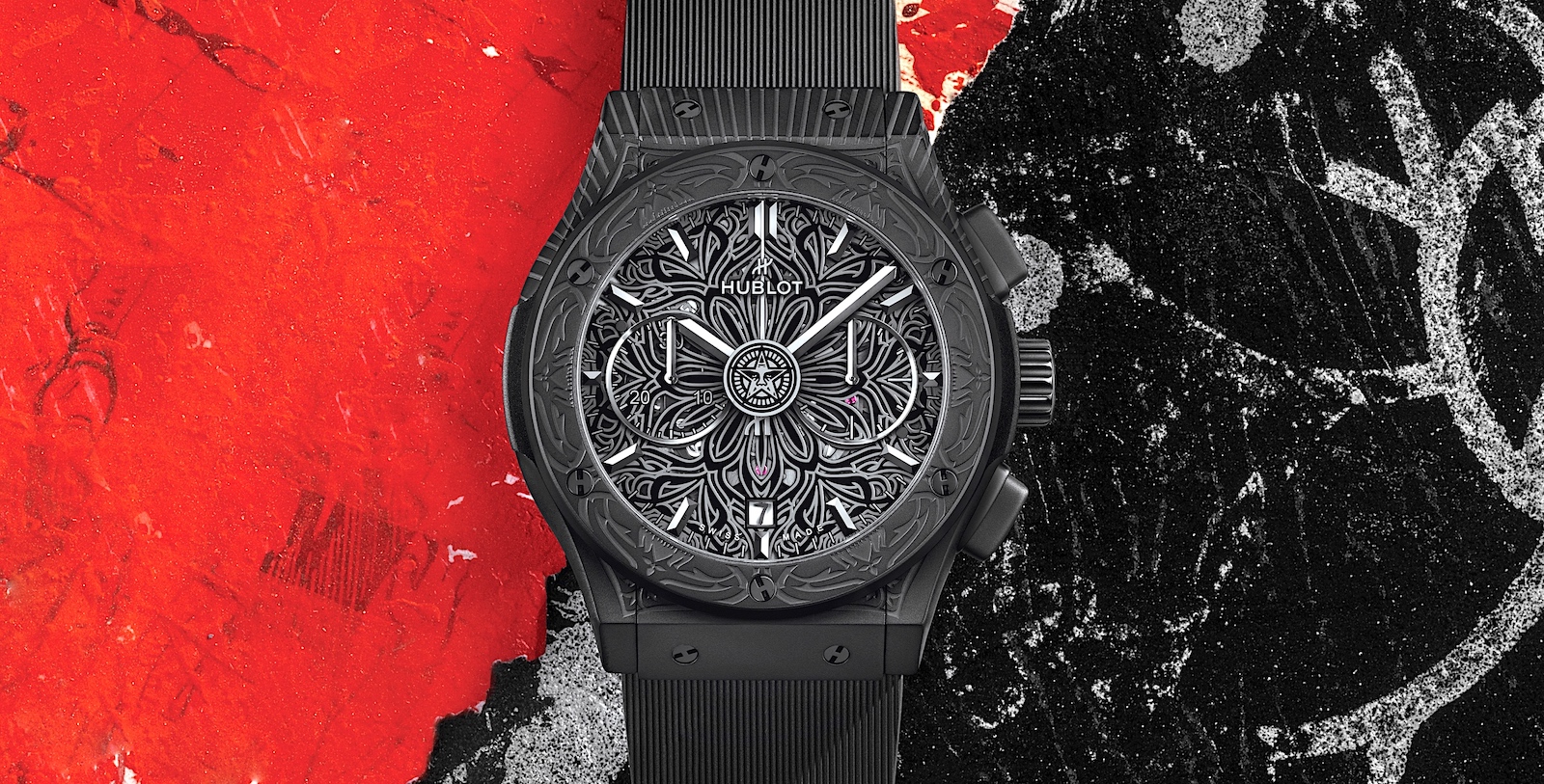 El 2022 de Hublot - Classic Fusion Aerofusion Chronograph All Black Shepard Fairey v2