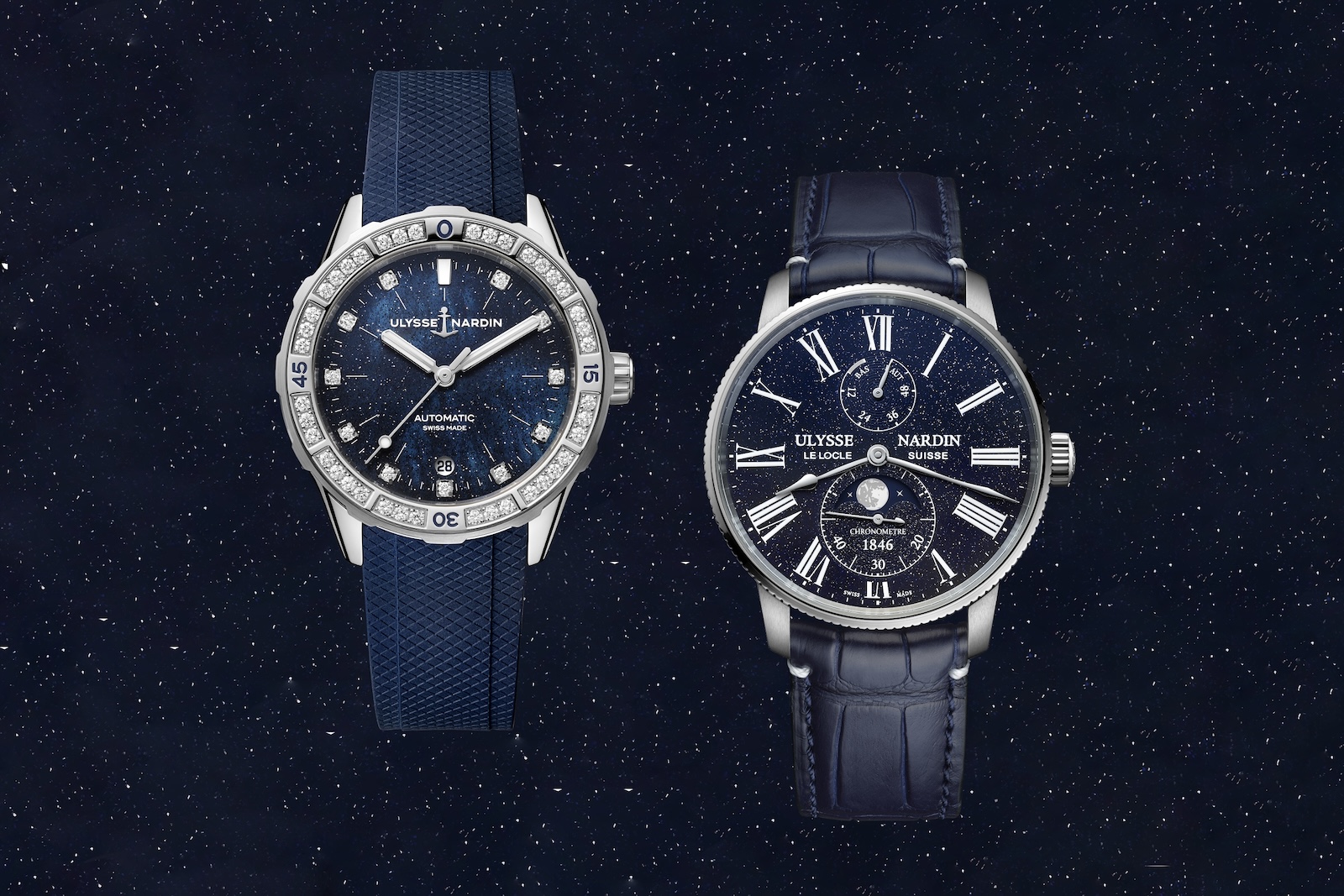 Las estrellas llegan a los Ulysse Nardin Diver y Marine Aventurine