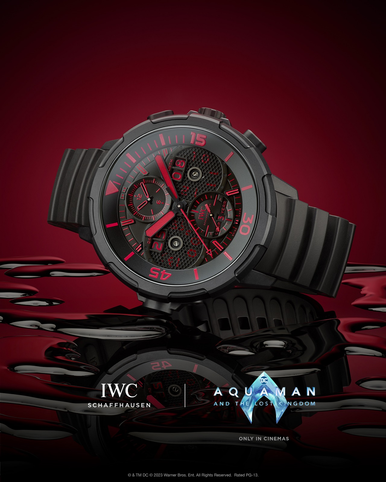 IWC Aquatimer Perpetual Calendar Digital Date Month Aquaman and the lost Kingdom Watch Test