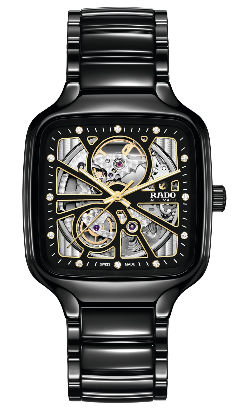 Rado True Square Automatic Open Heart Diamonds