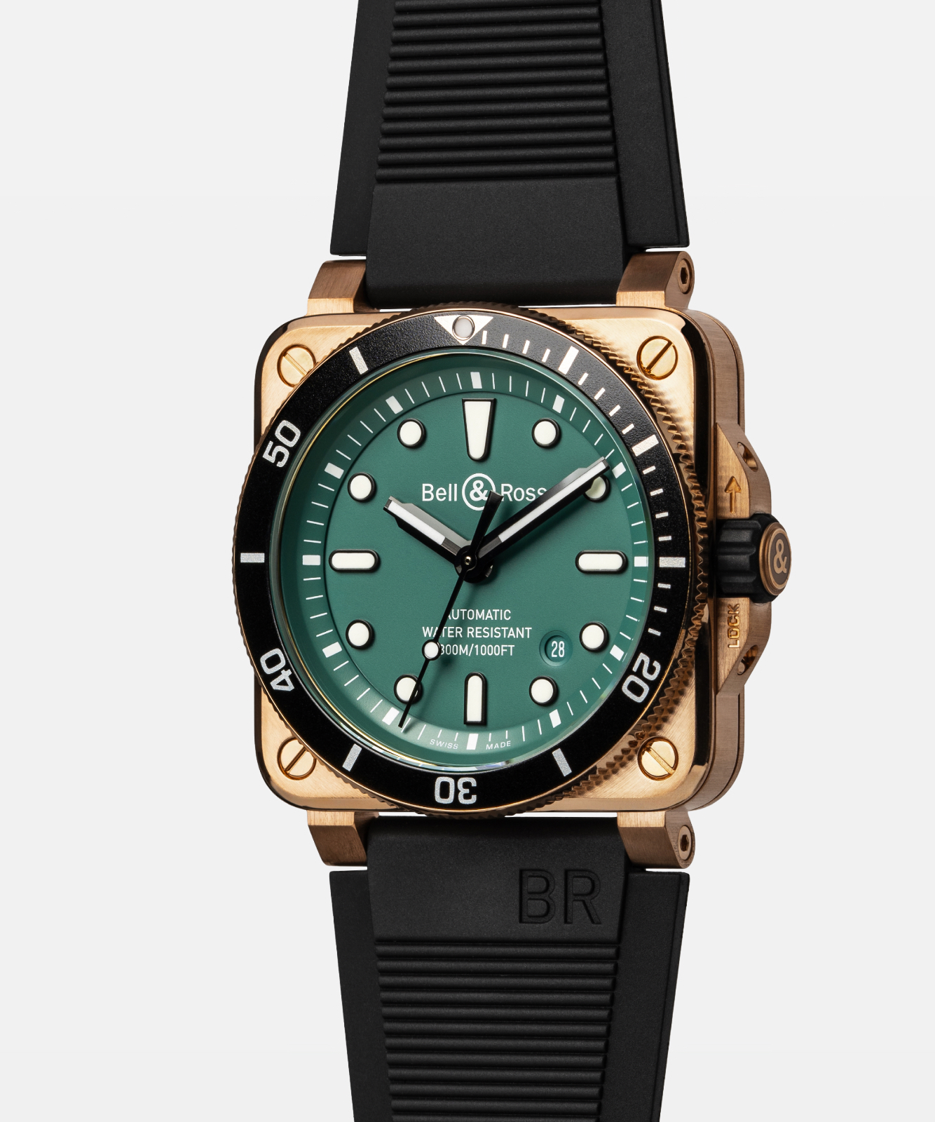 BR 03-92 Diver Black & Green Bronze