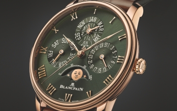 Blancpain Villeret Perpetual Calendar 6656 en oro rojo y esfera verde