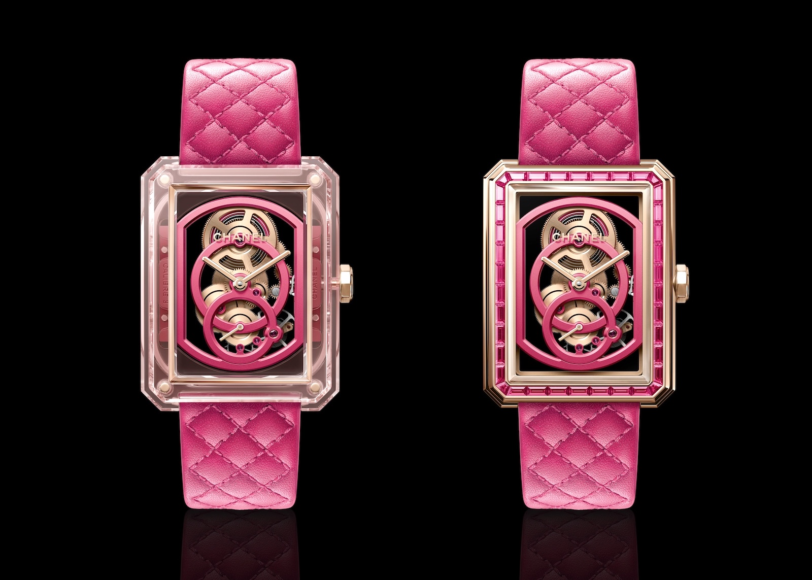 Chanel en Watches and Wonders 2024 - Boy·Friend Squelette Édition Rose