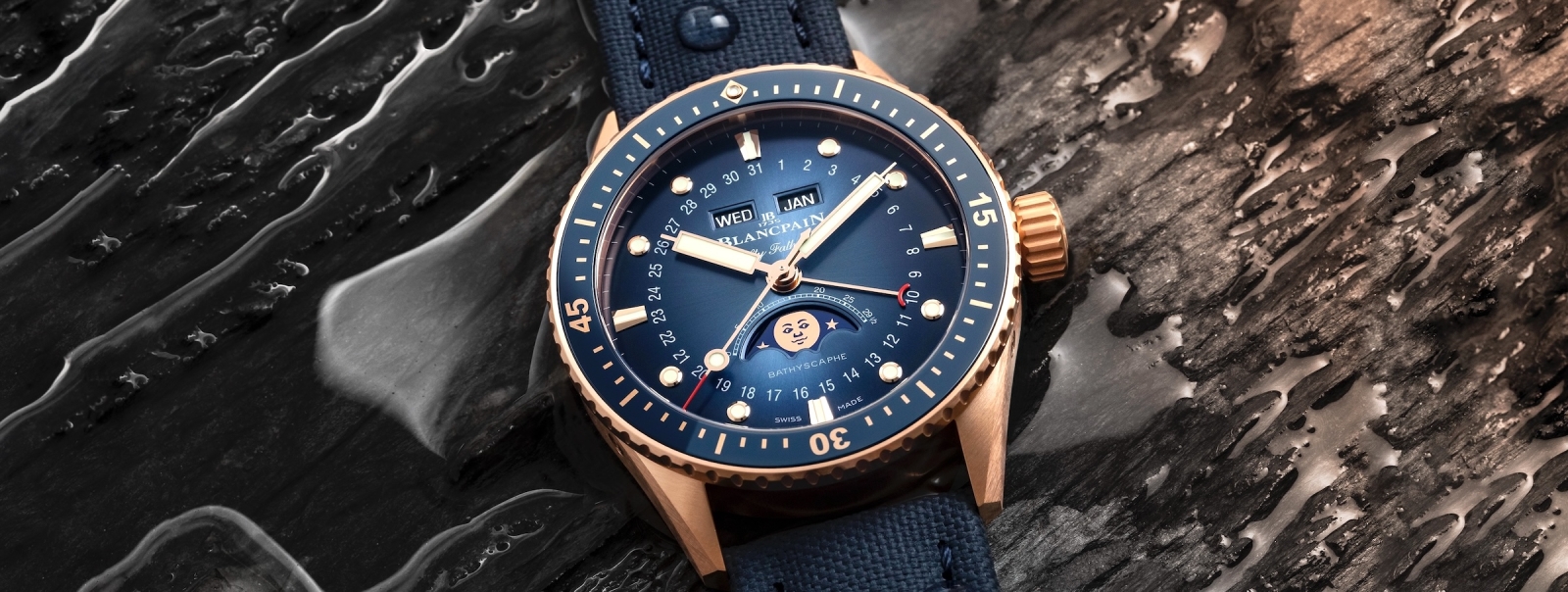 Los Blancpain Fifty Fathoms Bathyscaphe se cubren de oro