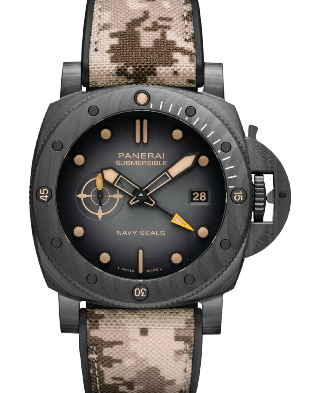 Panerai Submersible QuarantaQuattro GMT Navy SEALs Carbotech PAM01513-01