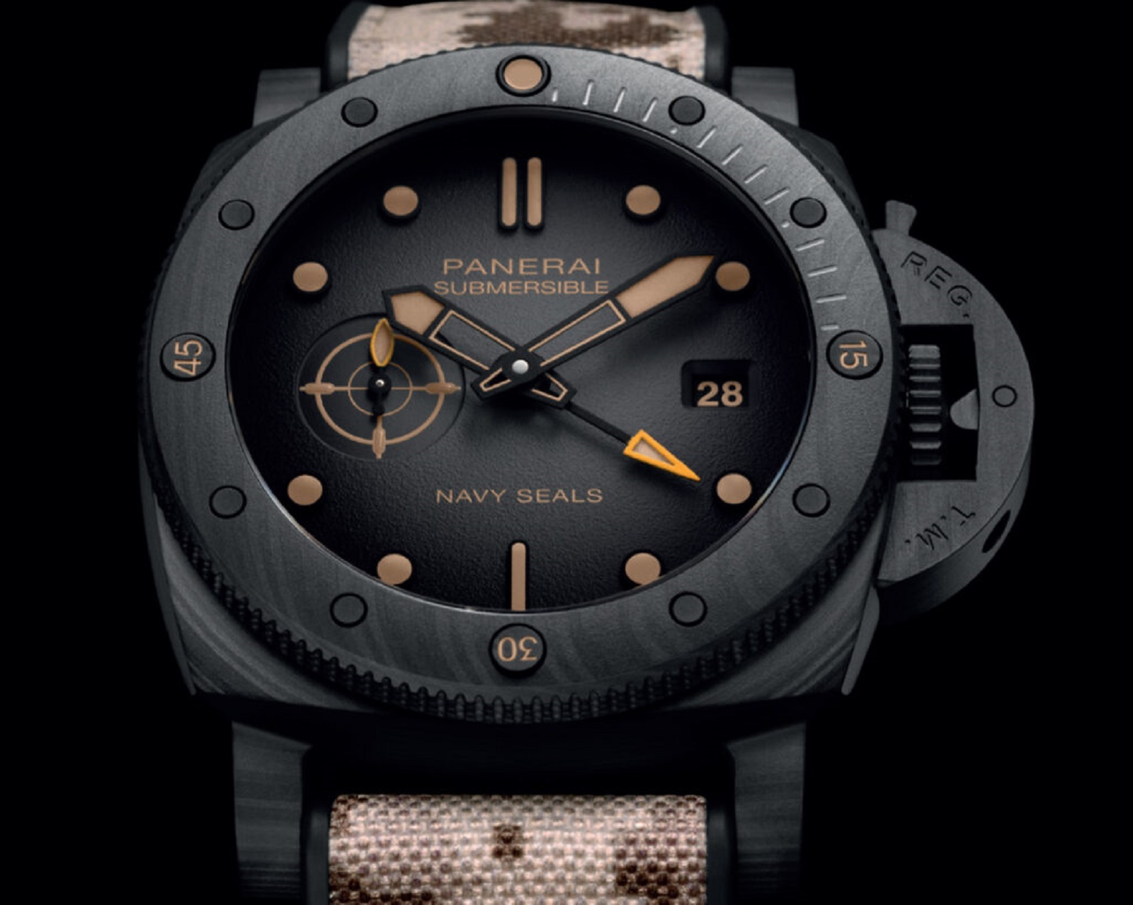 Panerai Submersible QuarantaQuattro GMT Navy SEALs Carbotech PAM01513-03