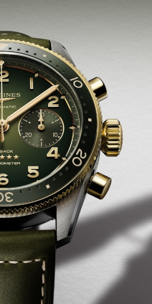 Longines Spirit Flyback en acero y oro