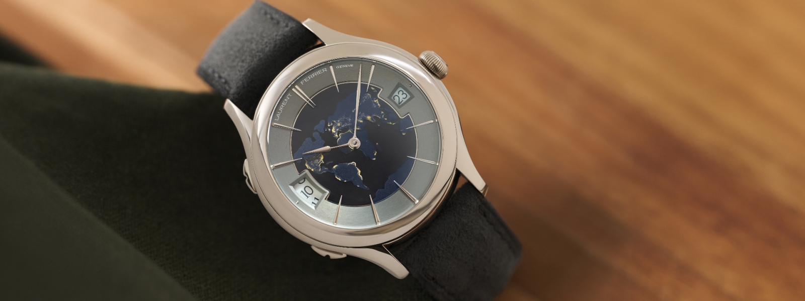 Laurent Ferrier Classic Traveller Globe Night Blue