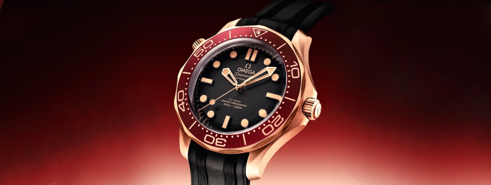 Omega Seamaster Diver 300M Bronze Gold Burgundy